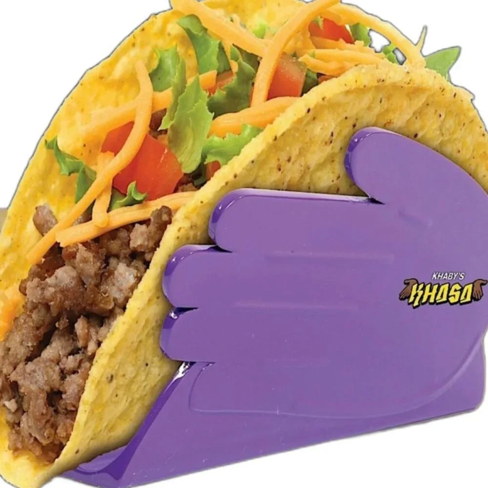 Taco Holders 4 Piece Set Of Purple Hands To Hold Tacos NEW